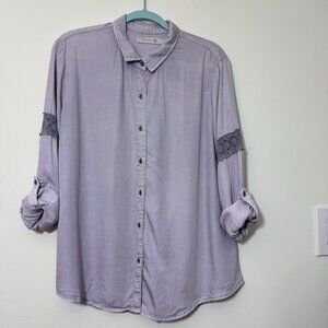 Billy T Women’s Button Up Shirt Blouse Size XL Collared Long Sleeve